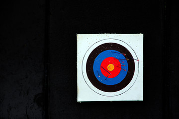 Target archery and Many arrow.
