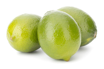 Fresh lime fruit Isolated on white background