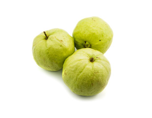 Guava on white background