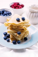 Crepes with berries