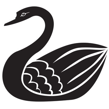 recommend clip art: Swan  silhouette
