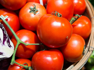Tomatoes in Woven Basket