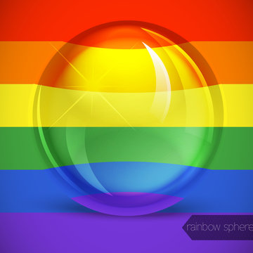 Rainbow sphere. Vector illustration.