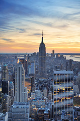 Fototapeta na wymiar Empire State Building closeup