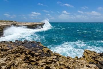 Rocky Coastline near Devil's Bridge Antigua