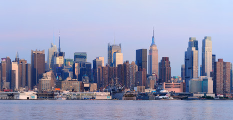 Obraz premium New York City Manhattan sunset panorama