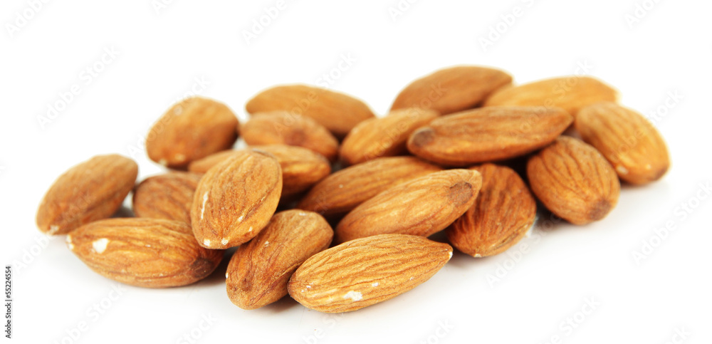 Wall mural Almond , isolated on white - Wall murals