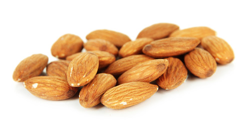 Almond , isolated on white