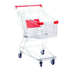 Shopping cart, isolated on white