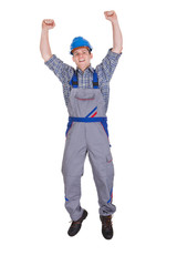 Portrait of Excited Male Technician