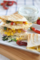 chicken quesadillas
