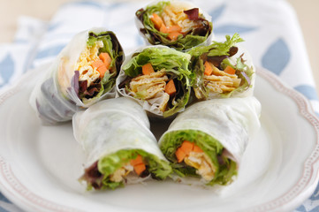 Asiatische Reispapier Rollen