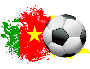 Cameroon Soccer Grunge Design