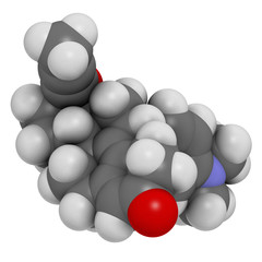 Mifepristone abortion inducing drug, chemical structure.