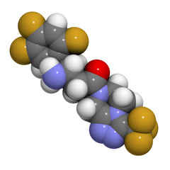 Sitagliptin diabetes drug, chemical structure.