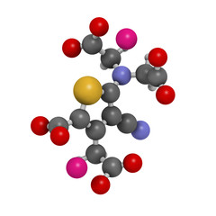 Strontium ranelate osteoporosis drug, chemical structure.