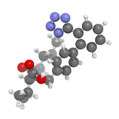 Valsartan high blood pressure (hypertension) drug.