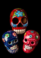 Colorful Day of The Dead Skulls
