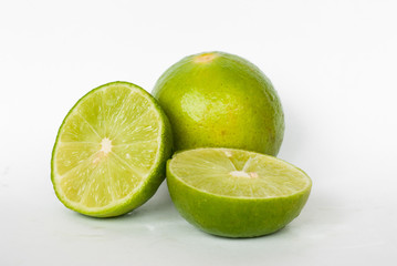 lime on a white background