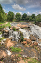 Fototapeta premium HDR Falls Park on The Reedy River