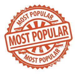 Stamp with the text Most Popular written inside, vector © Flavijus Piliponis