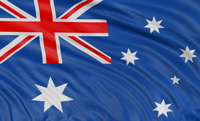 3D Australian flag (clipping path included)