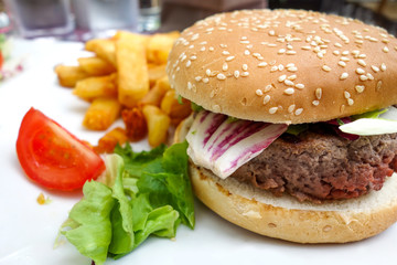 American cheese burger