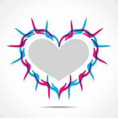 heart shape design with hand  concept