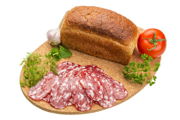 Fresh ripe salami
