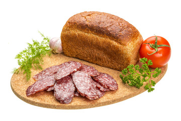 Fresh ripe salami