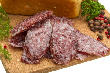 Fresh ripe salami