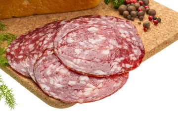 Fresh ripe salami