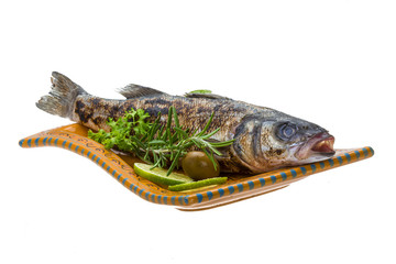 Roasted seabass