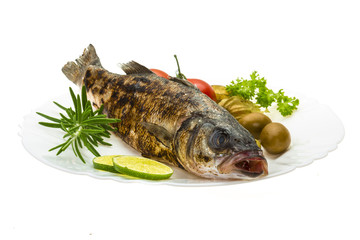 Roasted seabass