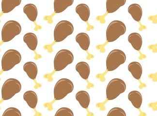 Obraz premium fried chicken pattern