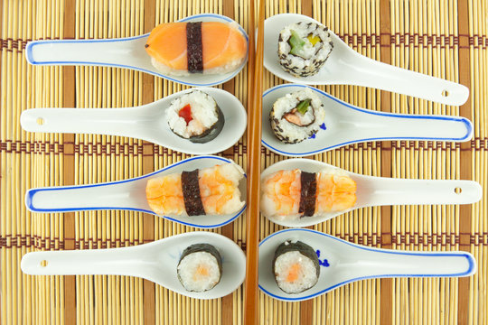 sushi, maki, nigiri