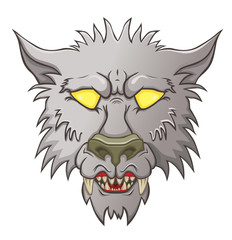 Head of werewolf  baring his teeth