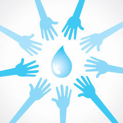 Fototapeta premium save water concept background