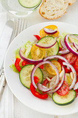 vegetable salad with pine nuts