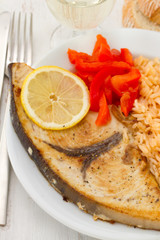 fish with lemon and rice
