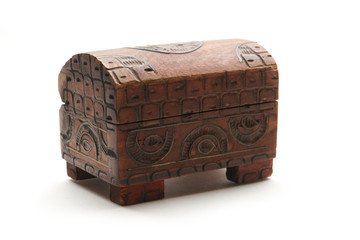 closed wooden coffer