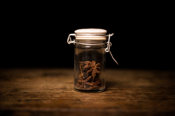 Spice shaker with anise seeds