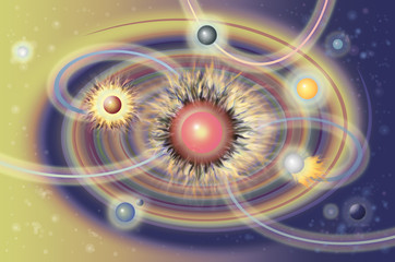Imagination universe abstract background illustration