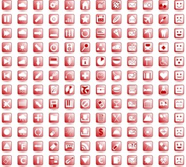 rote Icons und Buttons
