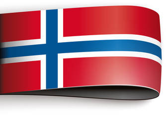 vector product label norwegian flag