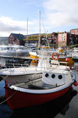 Fototapeta premium boats in Faeroes