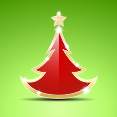 Simple glossy Christmas tree