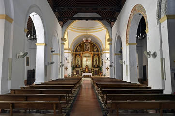 interior of the church of Frigiliana, Spain © neftali