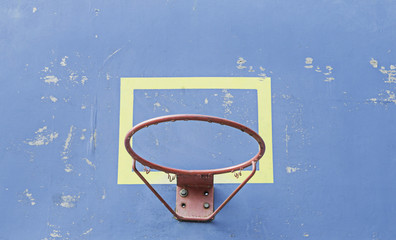 Fototapeta na wymiar Blue Basketball Hoop