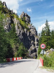 Road with bridge to Vratna Valley, Slovakia © Jareso